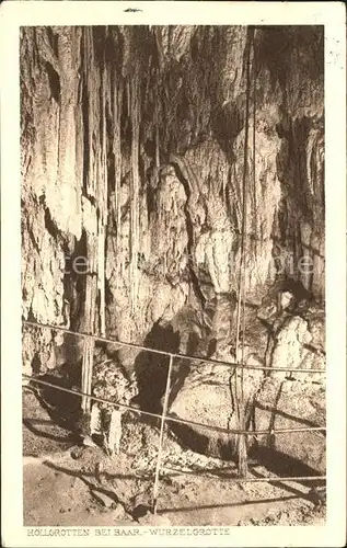 Hoehlen Caves Grottes Baar Wurzelgrotte Kat. Berge