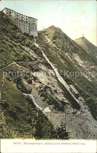 Zahnradbahn Stanserhorn Hotel Gipfel Kat. Bergbahn