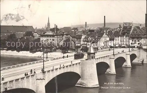 Strassenbahn Klein Basel Neue Rheinbruecke Kat. Strassenbahn