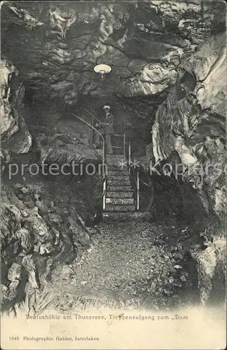 Hoehlen Caves Grottes Beatushoehle Thunersee Treppenaufgang zum Dom  Kat. Berge