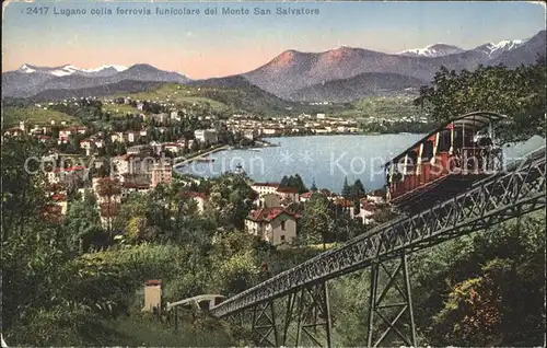 Zahnradbahn Lugano Ferrovia funicolare Monte San Salvatore Kat. Bergbahn