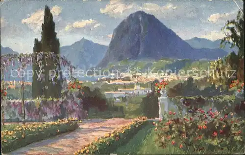 Kutscha Paolo Die Schweiz Lugano Monte San Salvatore Nr. 167  Kat. Kuenstlerkarte