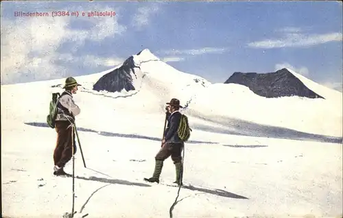Wandern Bergsteiger Blindenhorn Gletscher  Kat. Berge
