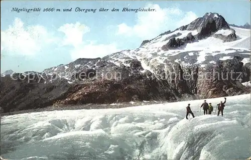 Wandern Naegelisgraetli Rhonegletscher uebergang Kat. Berge