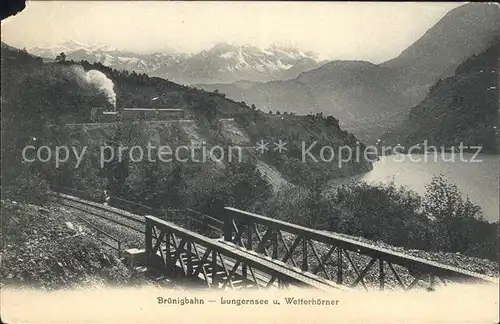 Eisenbahn Lokomotive Lungernsee Wetterhoerner Kat. Eisenbahn