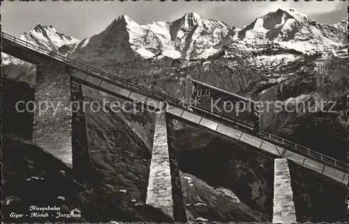Zahnradbahn Niesenbahn Eiger Moench Jungfrau Kat. Bergbahn