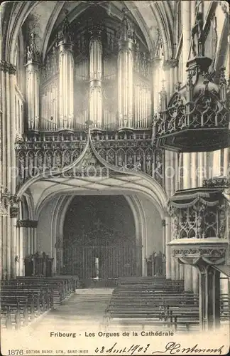 Kirchenorgel Fribourg Orgues Cathedrale Kat. Musik