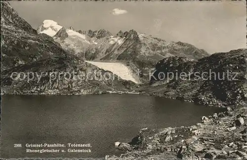 Gletscher Grimsel Passhoehe Totenseeli Rhonegletscher Galenstock Kat. Berge