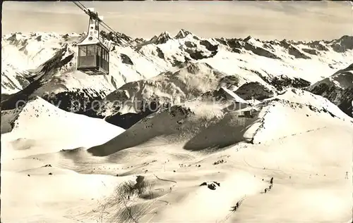 Seilbahn Weissfluhgipfel Davos Parsenn Silvrettagruppe Kat. Bahnen