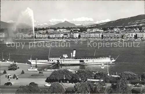 Dampfer Seitenrad Simplon Geneve Rade Mont Blanc  Kat. Schiffe