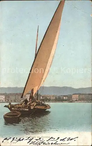 Segelboote Barque du Leman Rade Geneve Kat. Schiffe