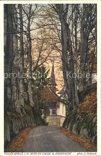 Foto Gaberell J. Nr. 7176 Tellskapelle Hohle Gasse Kuessnacht  Kat. Fotografie