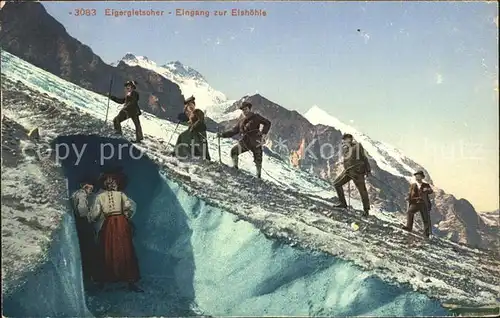 Bergsteigen Klettern Eigergletscher Eingang Eishoehle / Sport /