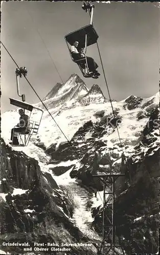 Sessellift First Bahn Schreckhoerner Oberer Gletscher Grindelwald  Kat. Bahnen