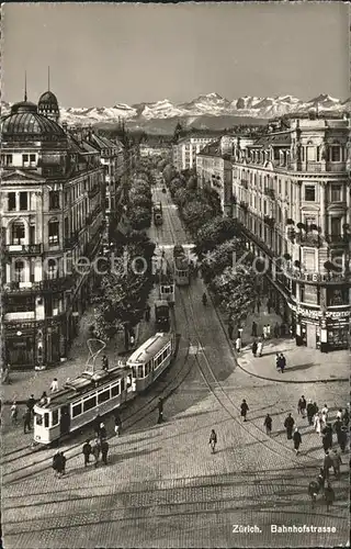 Strassenbahn Zuerich Bahnhofstrasse  Kat. Strassenbahn