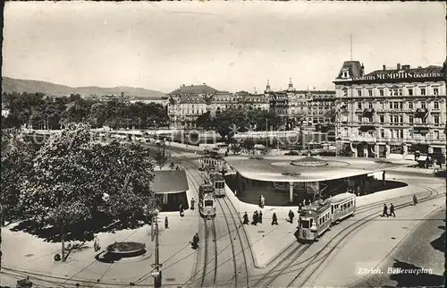 Strassenbahn Zuerich Bellevueplatz Kat. Strassenbahn