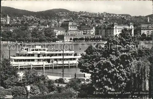 Motorschiffe Linth Utoquai Zuerich  Kat. Schiffe