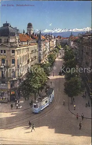 Strassenbahn Zuerich Bahnhofstrasse  Kat. Strassenbahn