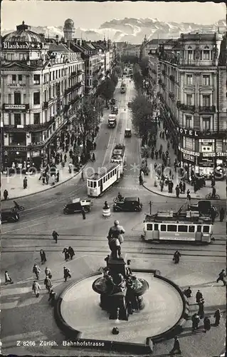 Strassenbahn Zuerich Bahnhofstrasse  Kat. Strassenbahn