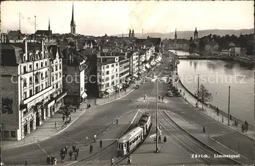 Strassenbahn Zuerich Limmatquai Kat. Strassenbahn