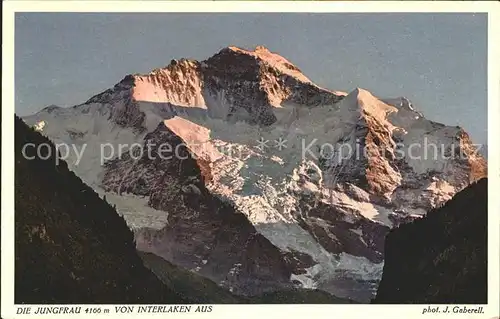 Foto Gaberell J. Nr. 9986 Jungfrau Kat. Fotografie