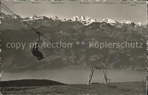 Sessellift Beatenberg Niederhorn Thunersee  Kat. Bahnen