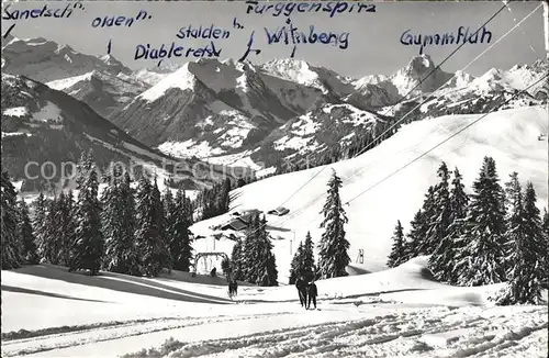 Skilift Huehnerspiel Hornberg Diablerets Gruppe Gummifluh Kat. Bahnen