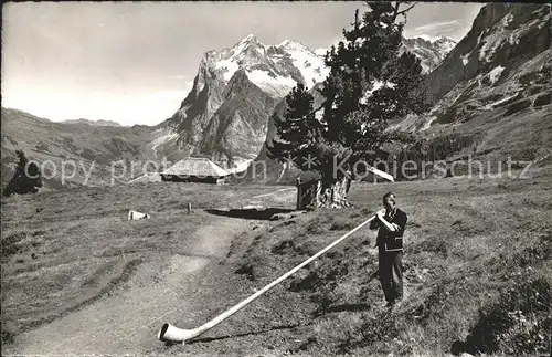 Alphorn Alphornblaeser Wetterhorn  Kat. Musik