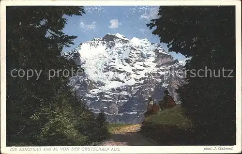 Foto Gaberell J. Nr. 1940 Jungfrau Gruetschalp  Kat. Fotografie