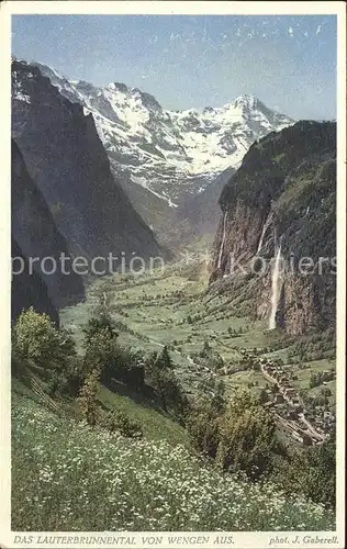 Foto Gaberell J. Nr. 2746 Lauterbrunnental  Kat. Fotografie