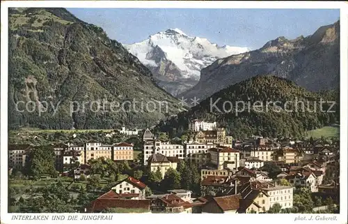 Foto Gaberell J. Nr. 4355 Interlaken Jungfrau Kat. Fotografie