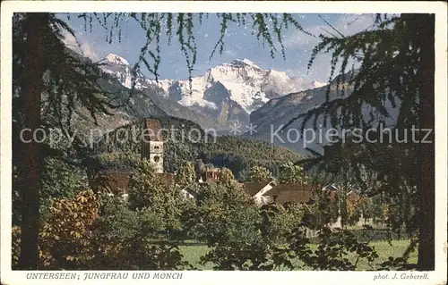 Foto Gaberell J. Nr. 4371 Unterseen Jungfrau Moench Kat. Fotografie