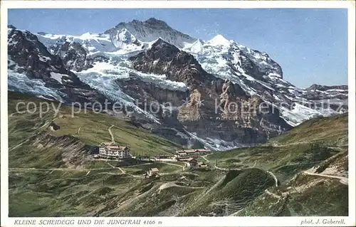 Foto Gaberell J. Nr. 6086 Kleine Scheidegg Jungfrau Kat. Fotografie