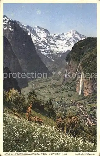 Foto Gaberell J. Nr. 2746 Lauterbrunnental  Kat. Fotografie