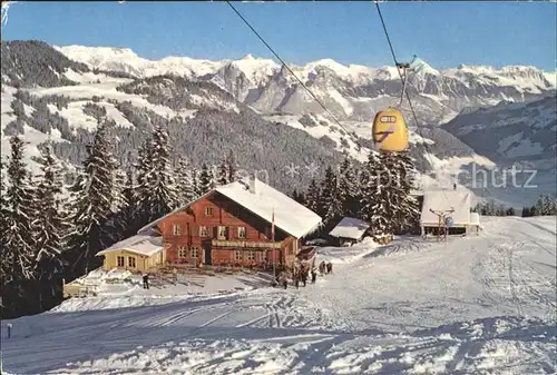 Seilbahn Zweisimmen Rinderberg Berghaus Mittelstation Simmental Kat. Bahnen