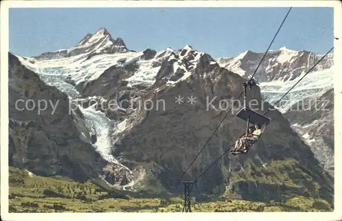 Sessellift Grindelwald First Schreckhoerner Mettenberg Fiescherhoerner  Kat. Bahnen