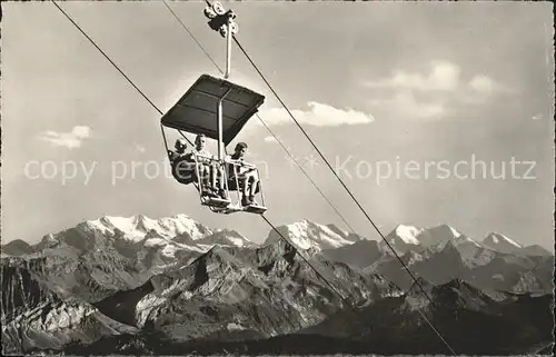 Sessellift Beatenberg Niederhorn Bluemlisalp Doldenhorn Balmhorn Kat. Bahnen