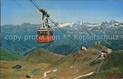 Seilbahn Parsenn Weissfluhgipfel Weissfluhjoch Silvrettagruppe Piz Linard Kat. Bahnen