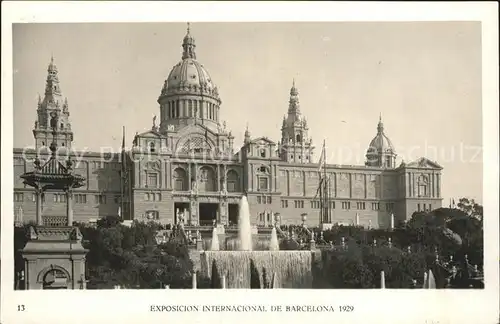 Expositions Exposicion Internacional de Barcelona 1929 Cascada Monumental Kat. Expositions