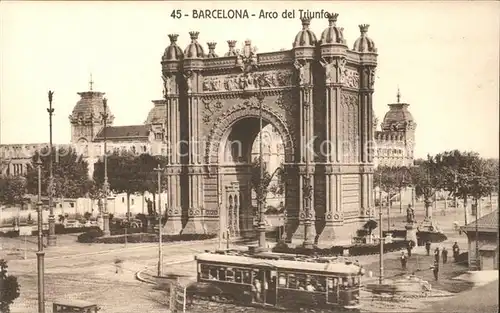 Strassenbahn Barcelona Arco del Triunfo Kat. Strassenbahn