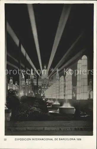 Expositions Exposicion Internacional de Barcelona 1929 Avenida Reina Maria Cristina Kat. Expositions