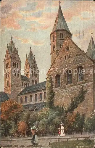 Verlag Tucks Oilette Nr. 789 Halberstadt Liebfrauenkirche N. Beraud  Kat. Verlage