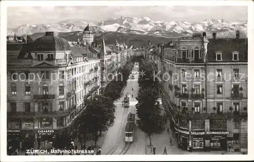 Strassenbahn Zuerich Bahnhofstrasse  Kat. Strassenbahn