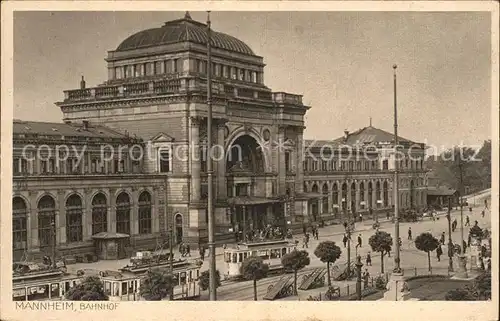 Strassenbahn Mannheim Bahnhof  Kat. Strassenbahn