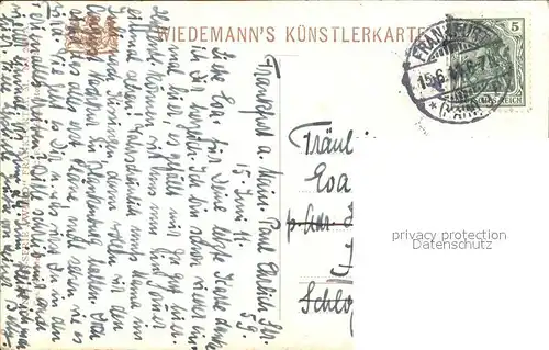 Verlag Wiedemann WIRO Nr. 2090 A Frankfurt am Main Roemer  Kat. Verlage