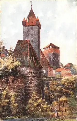 Verlag Tucks Oilette Nr. 661 B Nuernberg Kaiserstallung Charles E. Flower  Kat. Verlage