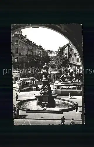 Strassenbahn Zuerich Bhanhofstrasse  Kat. Strassenbahn