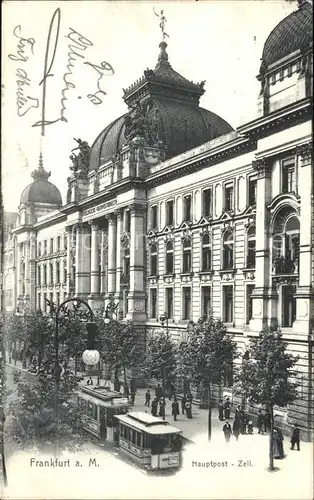 Strassenbahn Frankfurt am Main Hauptpost Zeil Kat. Strassenbahn