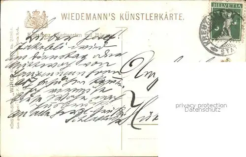 Verlag WIRO Wiedemann Nr. 2396 A Konstanz Stadtgarten mit Muenster  Kat. Verlage