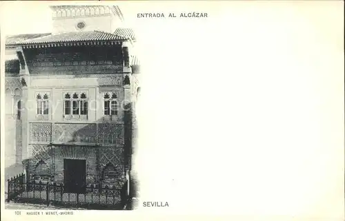 Verlag Hauser Y Menet Nr. 101 Sevilla Entrada al Alcazar Kat. Verlage